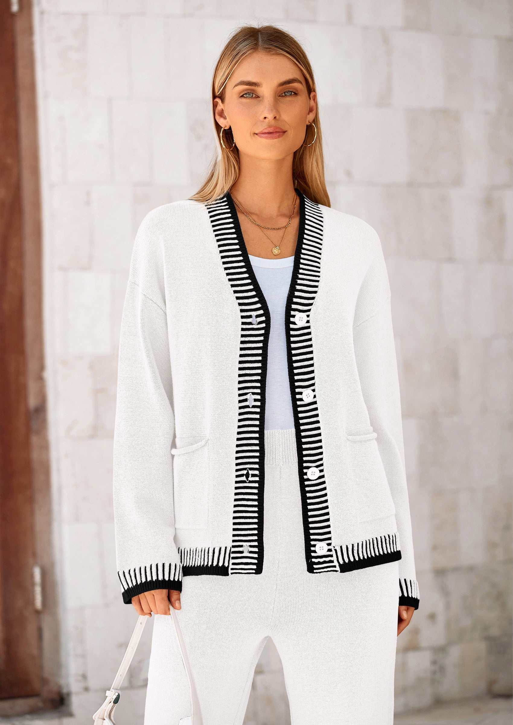 Osonn Lounge Sets for Women Fall Loungewear 2 Piece Outfits Cardigan Sweaters Track Suit Matching Winter Clothing