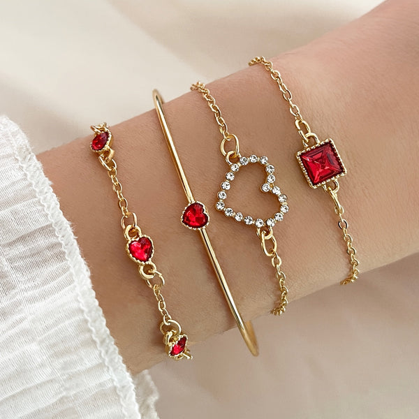 Retro Rhinestone Bracelet Set — image 1