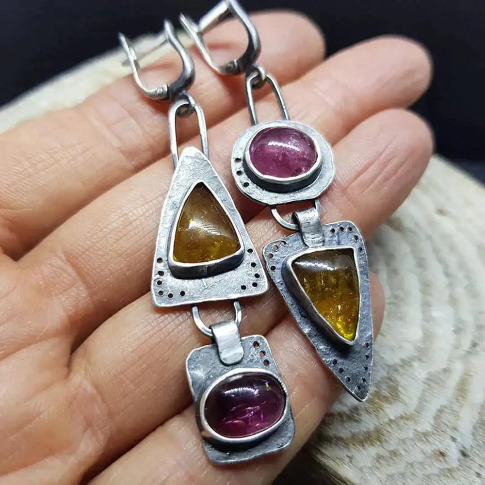 Vintage Triangle Earrings — image 2
