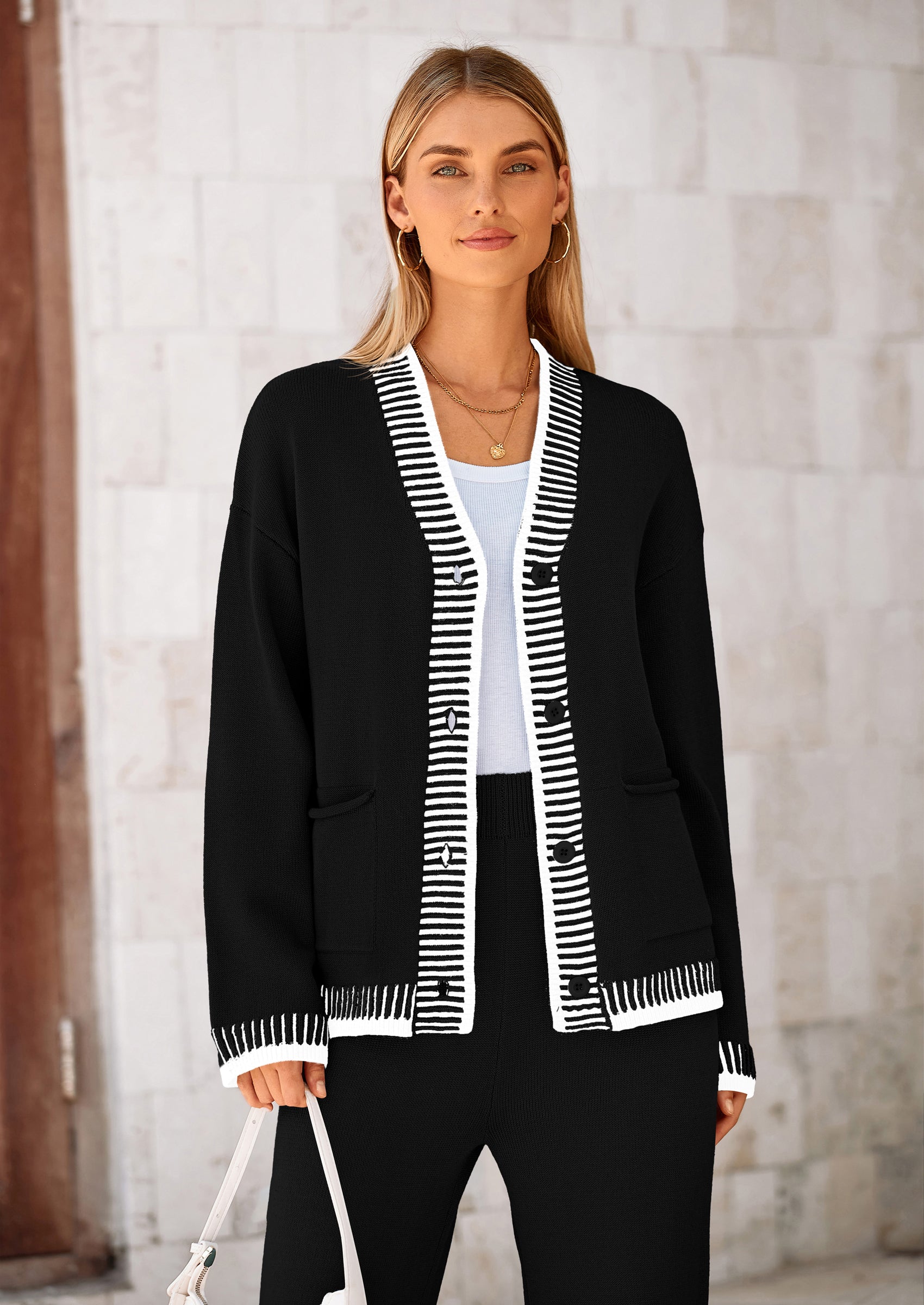 Osonn Lounge Sets for Women Fall Loungewear 2 Piece Outfits Cardigan Sweaters Track Suit Matching Winter Clothing