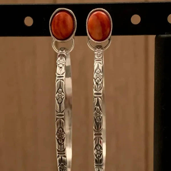 Vintage Onyx Boho Chic Earrings — image 1