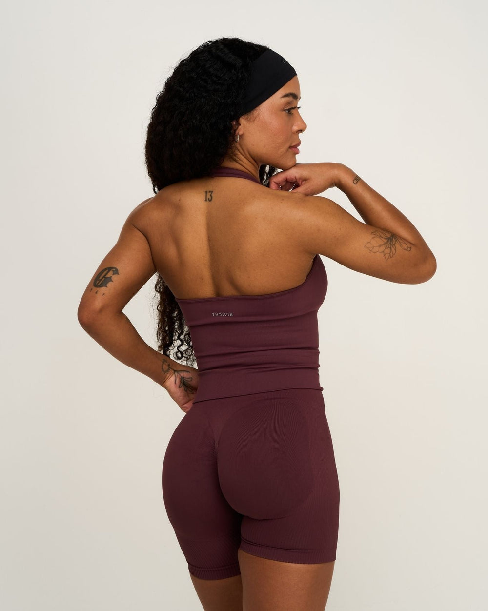 Elevate™ Sculpting Seamless Halterneck Top | Dark Mauve