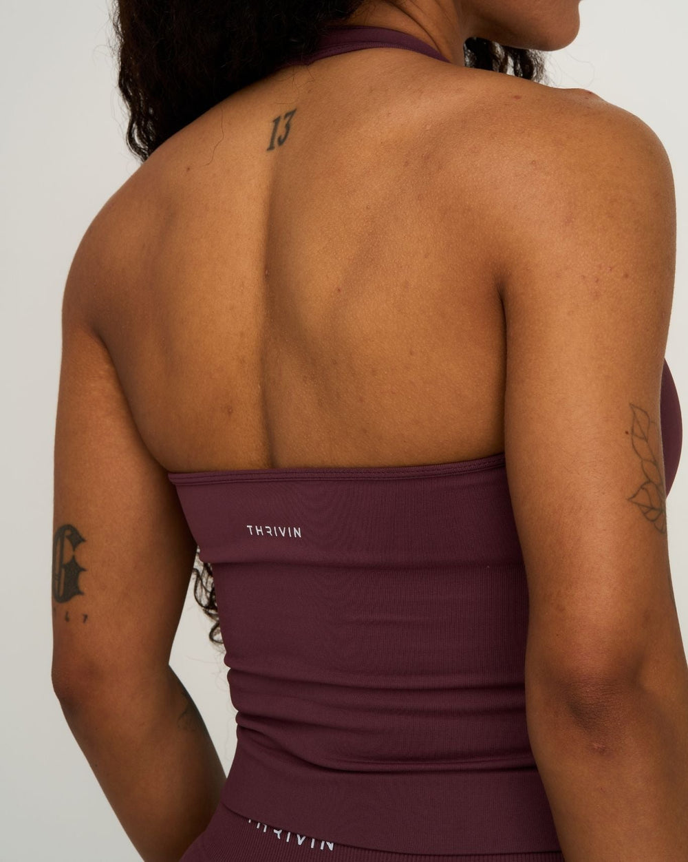 Elevate™ Sculpting Seamless Halterneck Top | Dark Mauve