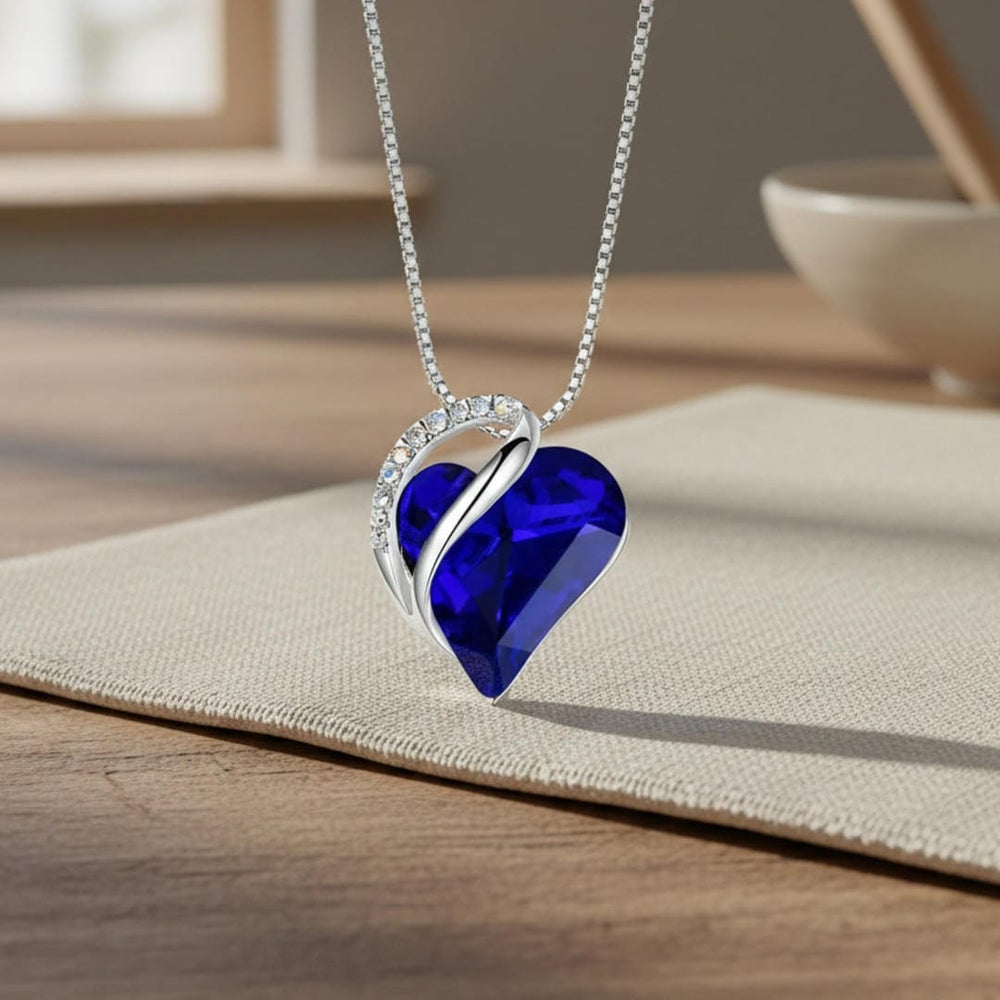 Infinity Heart Sapphire Necklace — image 1