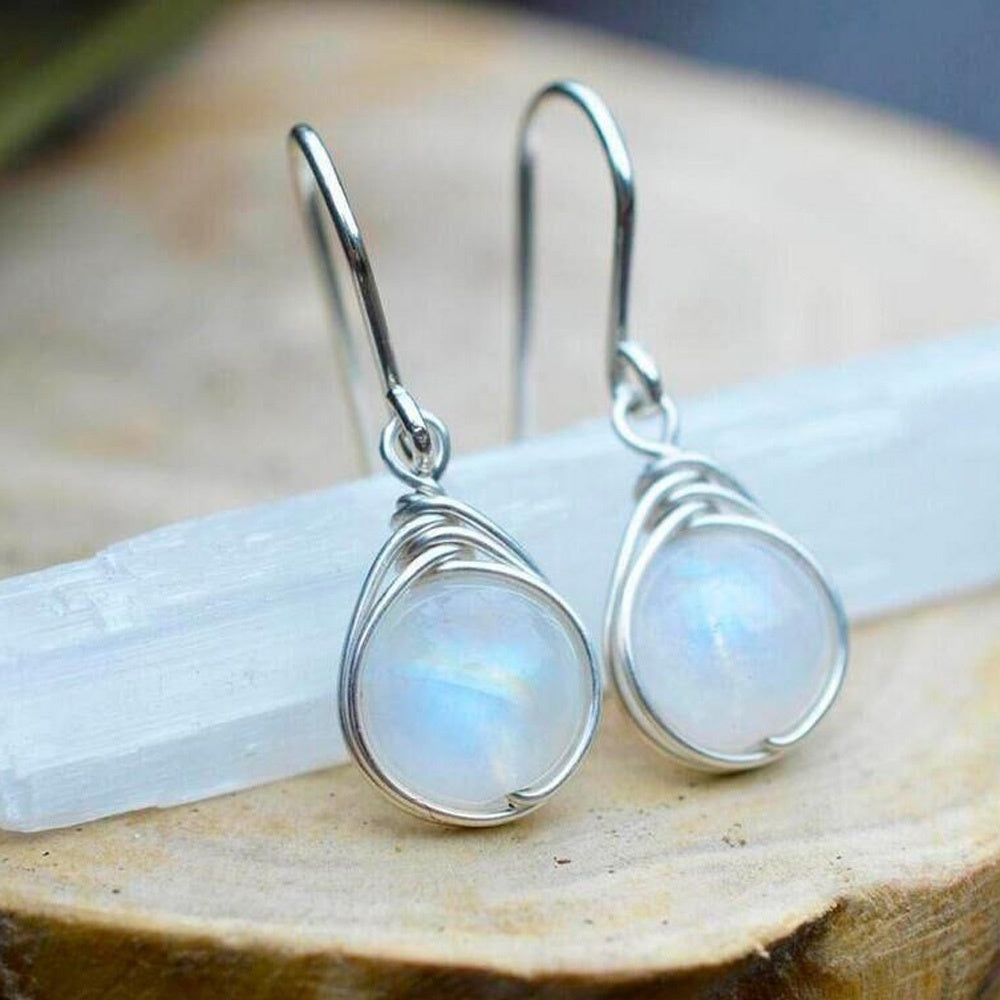 Vintage Filled Hook Drop Earrings — image 1