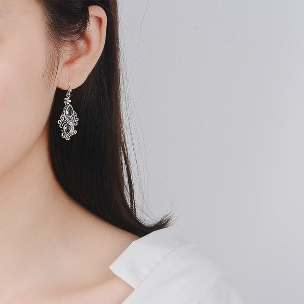 Pear Crystal Boho Earrings — image 1