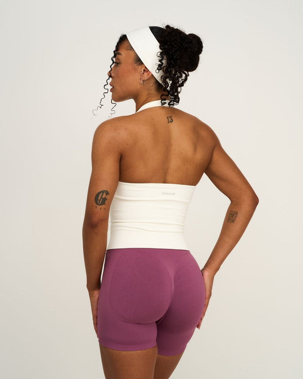 Elevate™ Sculpting Seamless Halterneck Top | Cream