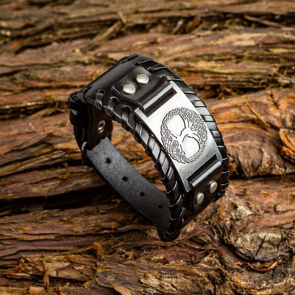 Silver Tree Buckle Cuff Bracelet — image 1
