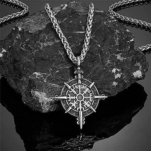 Round Compass Pendant Necklace — image 2