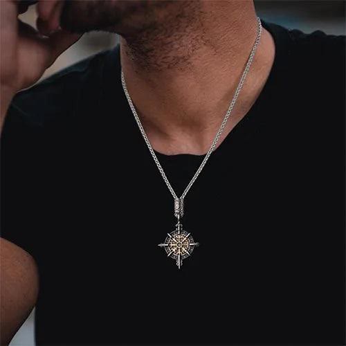 Round Compass Pendant Necklace — image 3