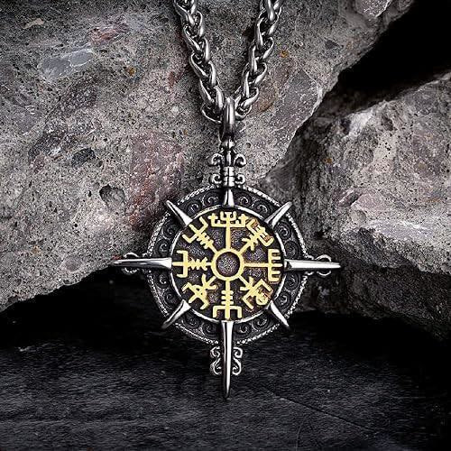 Round Compass Pendant Necklace — image 1