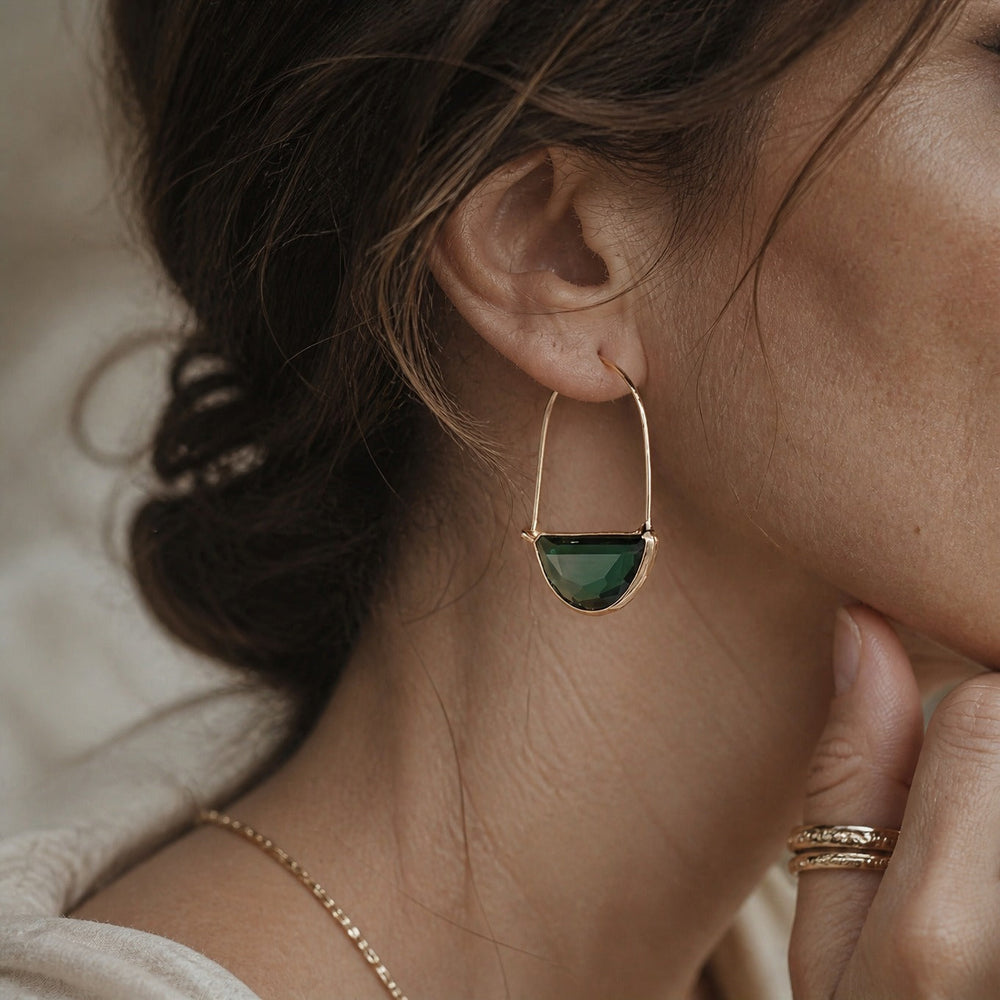 Minimalist Geometric Drop Earrings — image 1