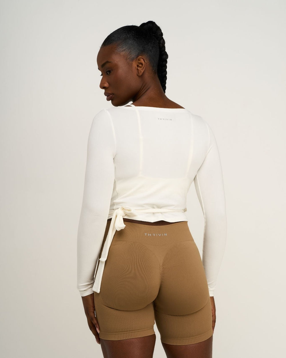 The Essential Collection Wrap Top | Cream
