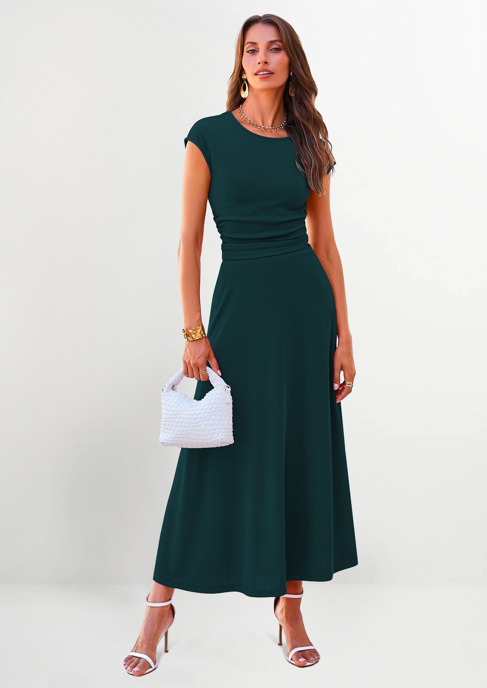 Osonn Summer Two Piece Skirt Set for Women Dressy Casual Knit Matching Travel Spring Vacation Lounge Outfits