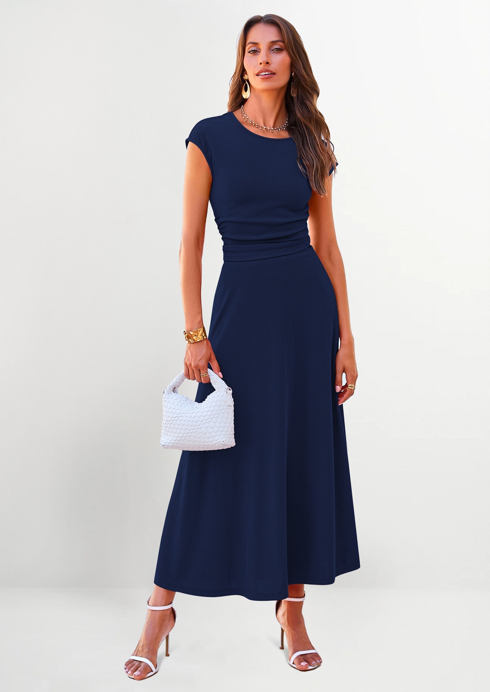 Osonn Summer Two Piece Skirt Set for Women Dressy Casual Knit Matching Travel Spring Vacation Lounge Outfits