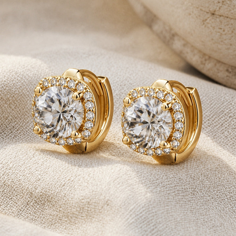 Nadine Gold Square Earrings — image 1
