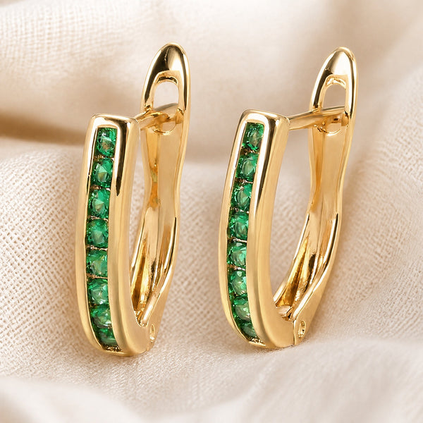 Exquisite Emerald Cluster Earrings — image 1