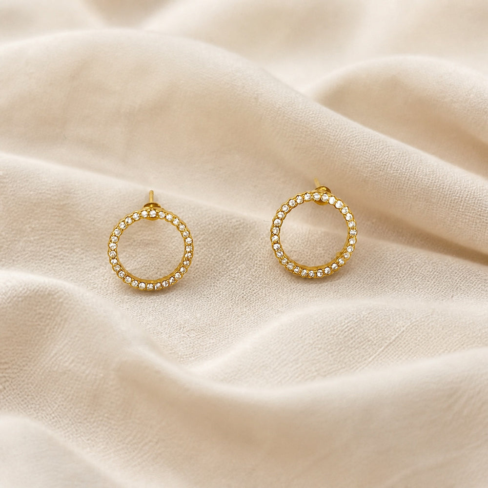 Minimalist Delicate Zirconia Earrings — image 2