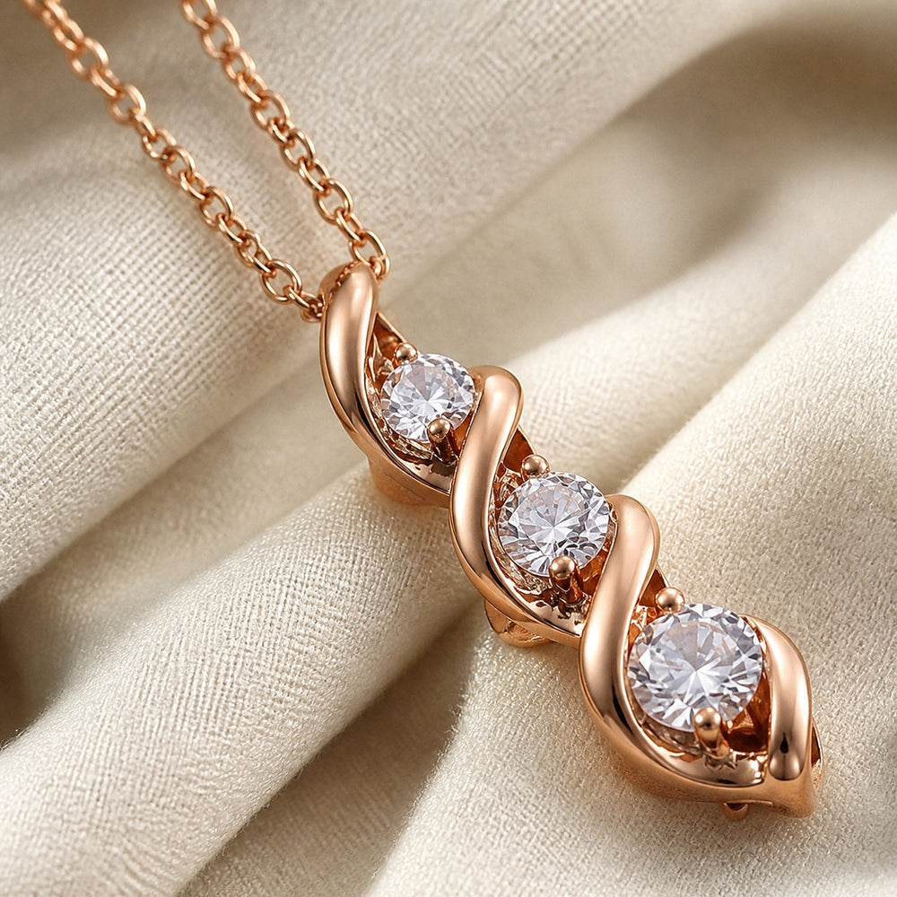 Exquisite Spiral Pendant Necklace — image 3