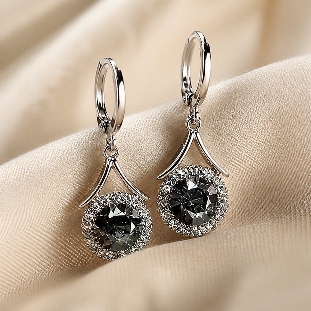 Refined Zirconia Pendant Earrings — image 2