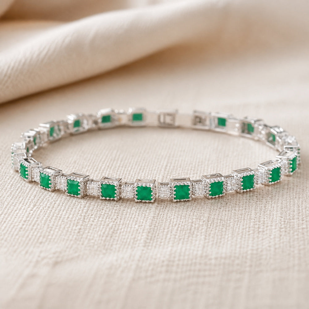 Zirconia Square Tennis Bracelet — image 1