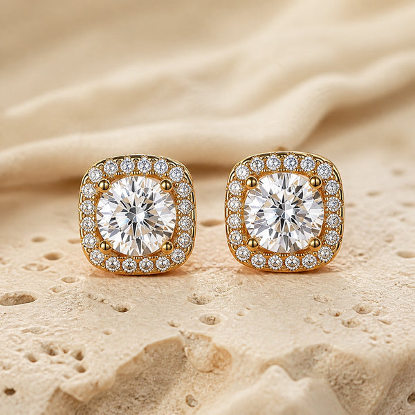 Minimalist Zirconia Square Earrings — image 1