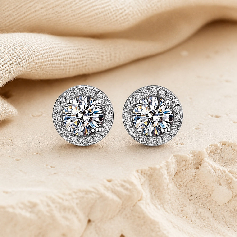 Minimalist Zirconia Round Earrings — image 2