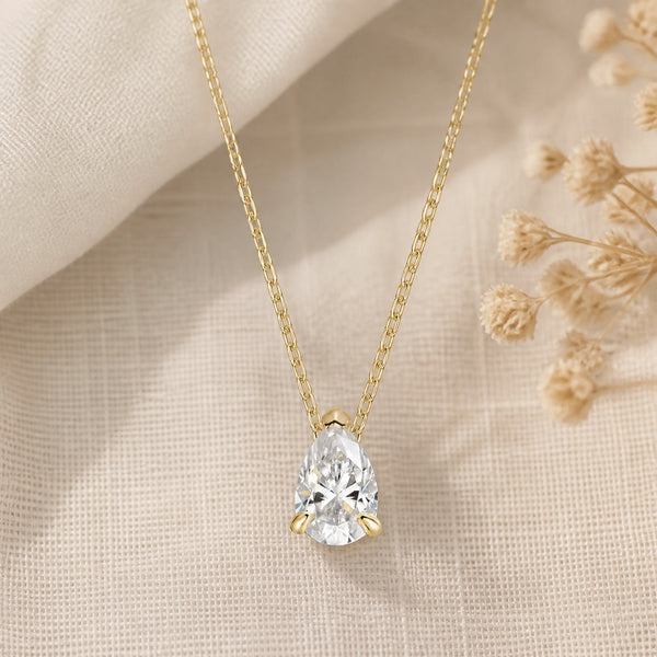 Iconic Pear Cut Pendant Necklace — image 1