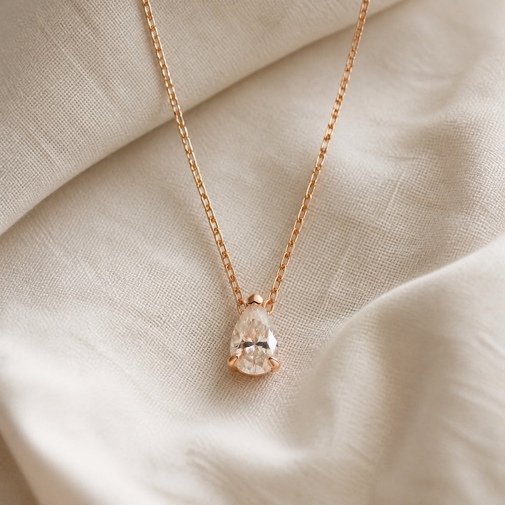 Iconic Pear Cut Pendant Necklace — image 3