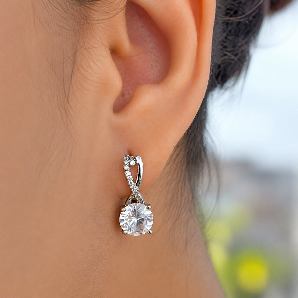 Solitaire Twisted Pearl Earrings — image 4
