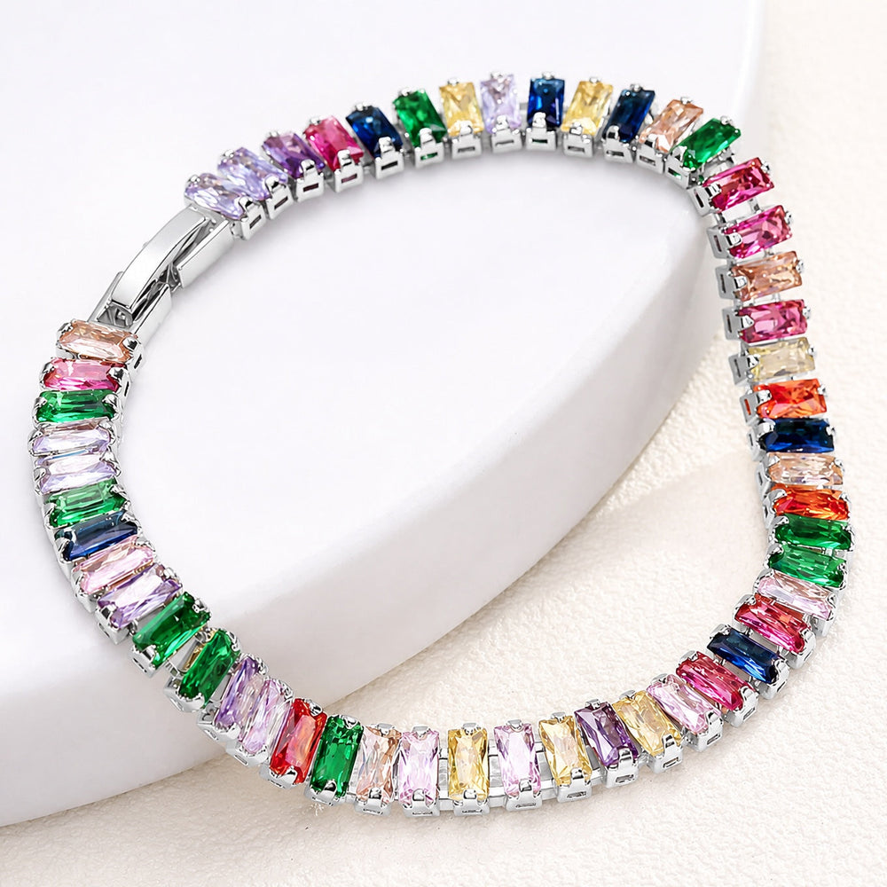 Radiant Rainbow Pearl Tennis Bracelet — image 2