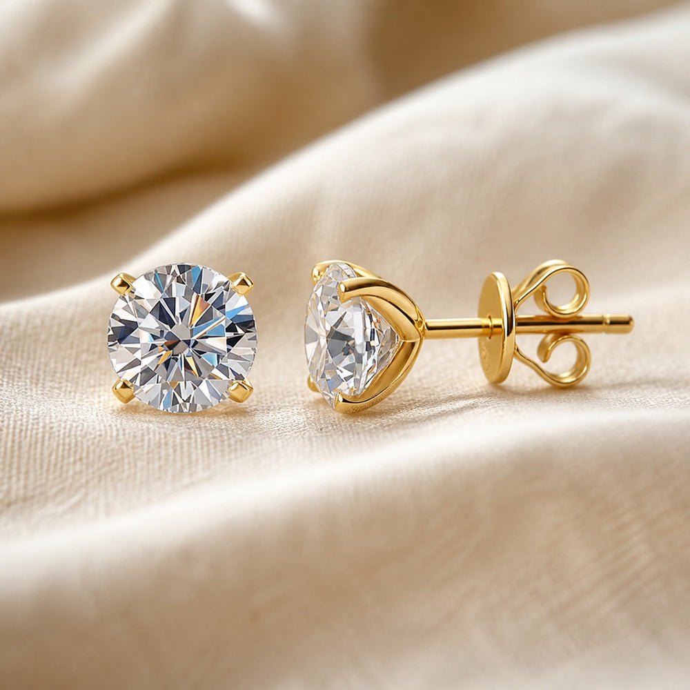 Classic Moissanite Stud Earrings — image 2