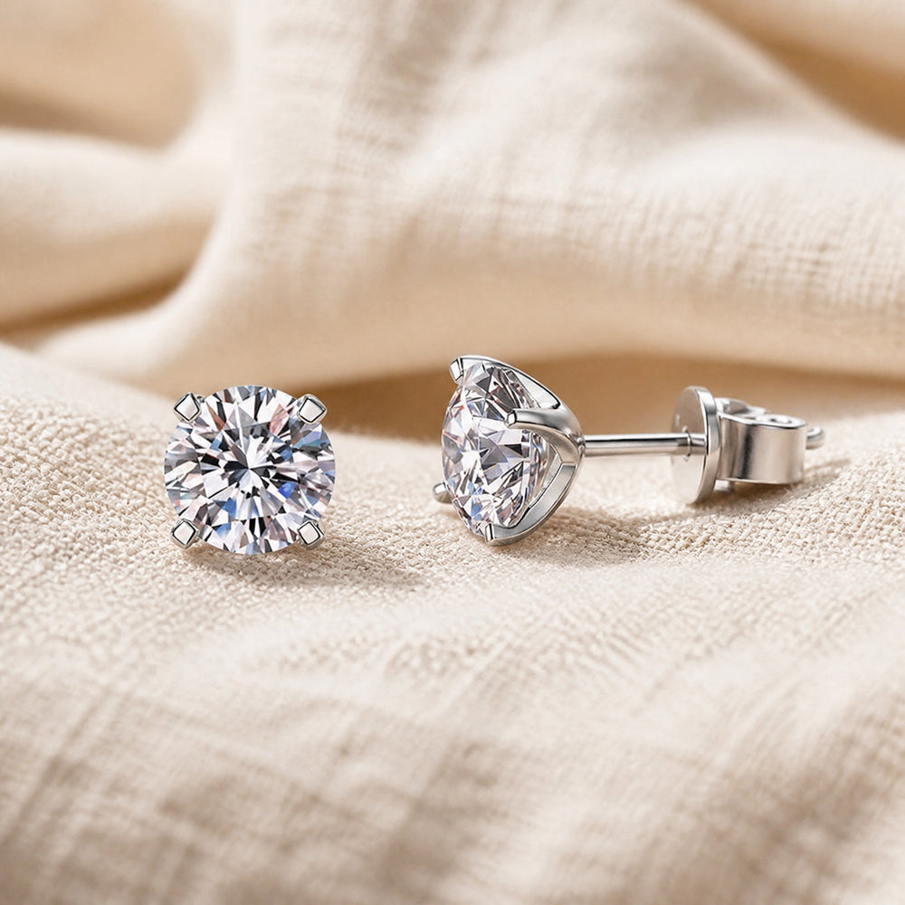 Classic Moissanite Stud Earrings — image 3