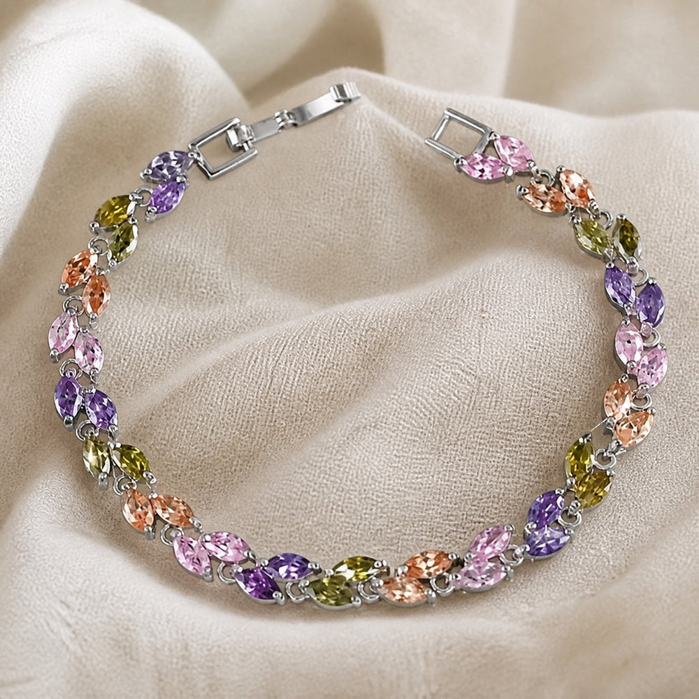 Classic Zirconia Leaf Bracelet — image 2