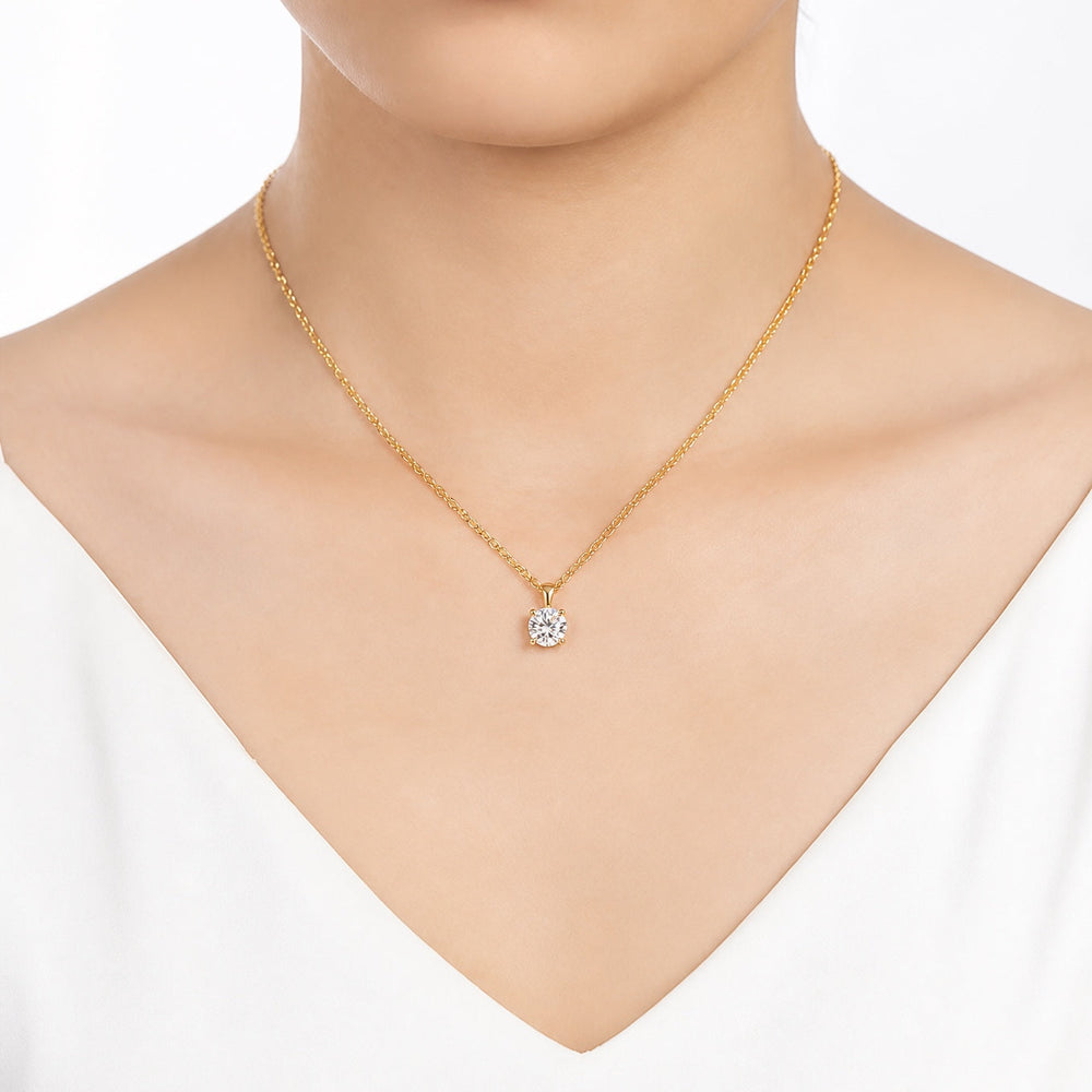 Shimmering Solitaire Drop Necklace — image 3