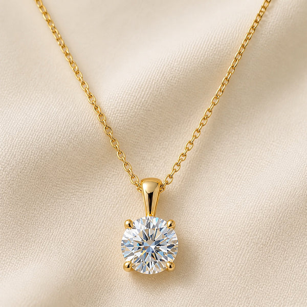 Shimmering Solitaire Drop Necklace — image 1