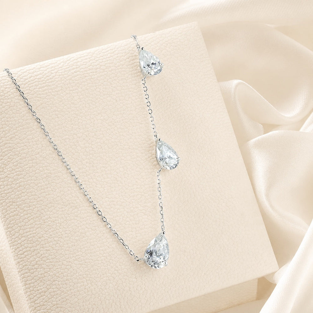 Gradient Pear Cut Crystal Necklace — image 2