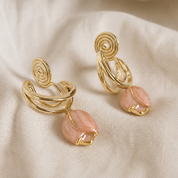 Opaque Tulip Drop Earrings — image 1