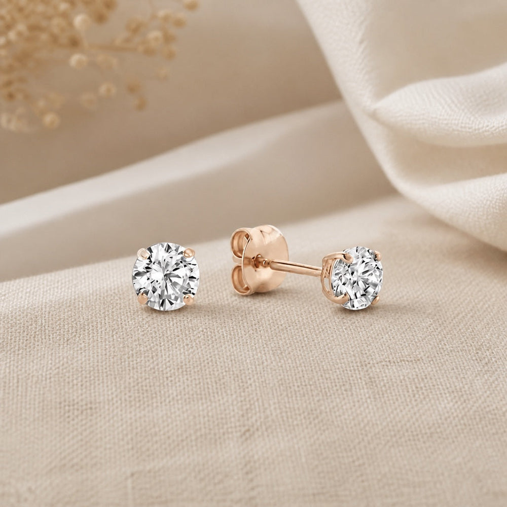 Larmes Stone Gold Stud Earrings — image 3