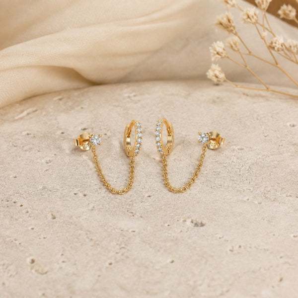 Adella Gold Chain Earrings — image 1