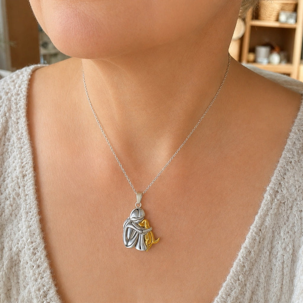 Gold Silver Dog Necklace — image 2