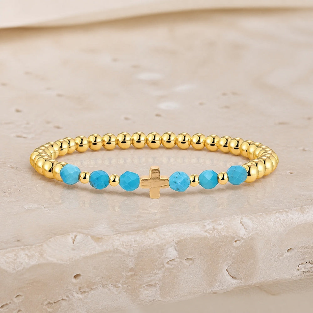 Vintage Turquoise Cross Bracelet — image 4