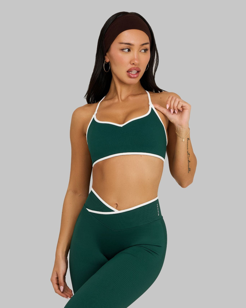 Outline Sweetheart Multiway Bra | Pine Green