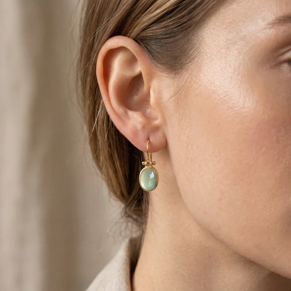 Timeless Green Moonstone Earrings — image 2