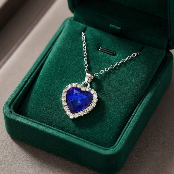 Sapphire Heart Pendant Necklace — image 1