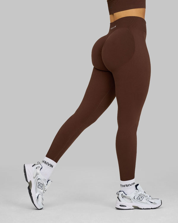 Elevate™ Sculpting Mid Waist Scrunch Leggings | Bourbon Brown