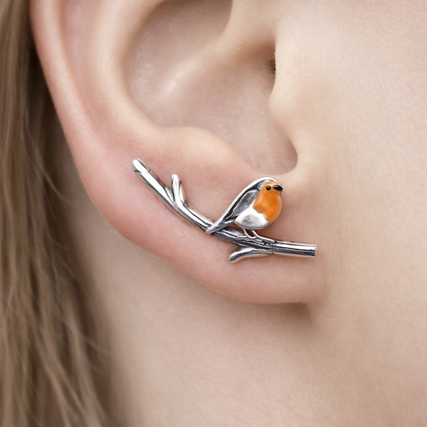 Vintage Birdie Silver Earrings — image 1
