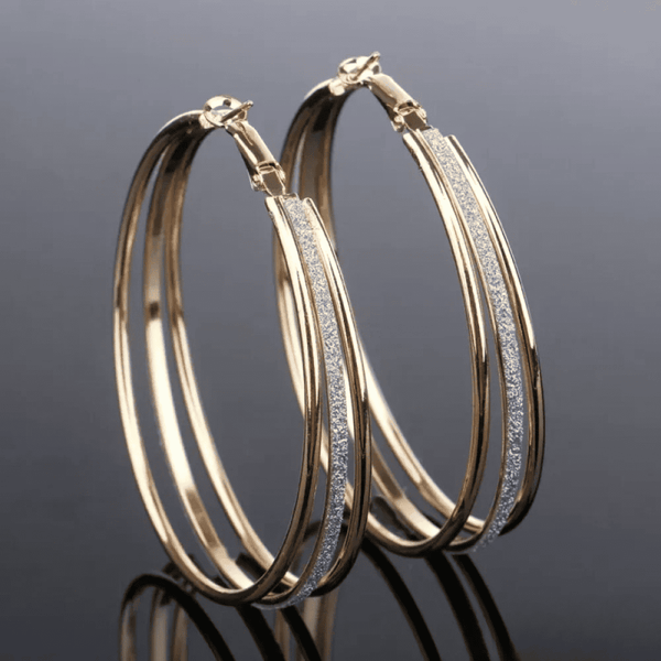 Retro Gold Hoop Earrings — image 1