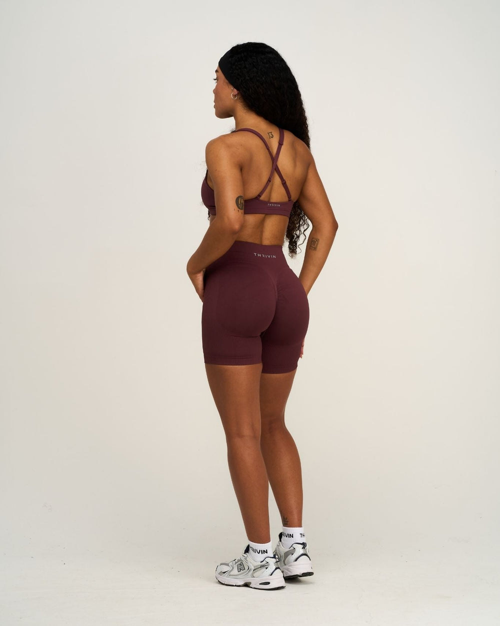 Elevate™ Sculpting Mid Waist Scrunch Shorts | Dark Mauve
