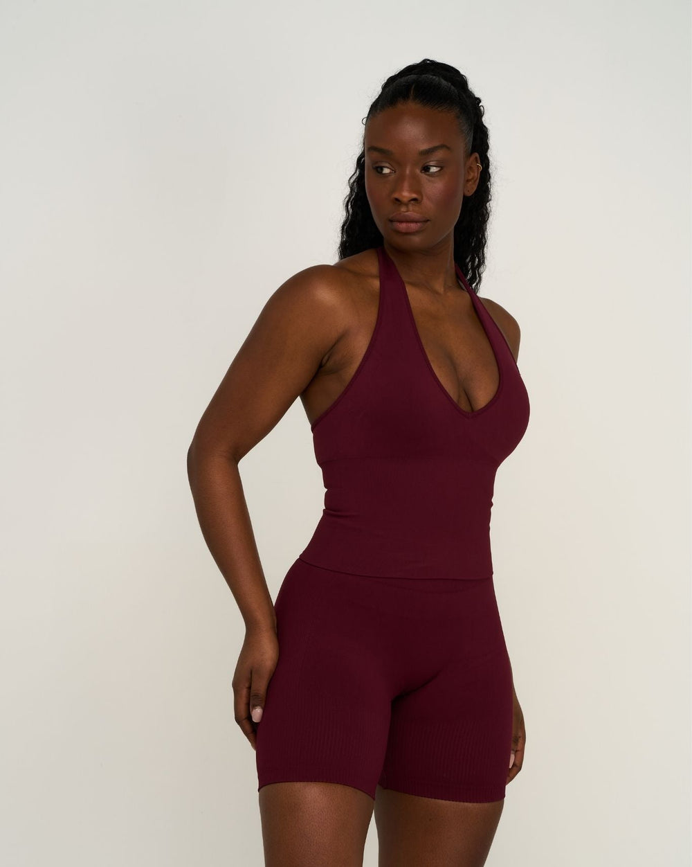 Elevate™ Sculpting Seamless Halterneck Top | Merlot